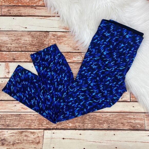 Nike Women's Dri-Fit Pronto Essential Leggings MD Blue Inside Drawstring - Picture 2 of 7